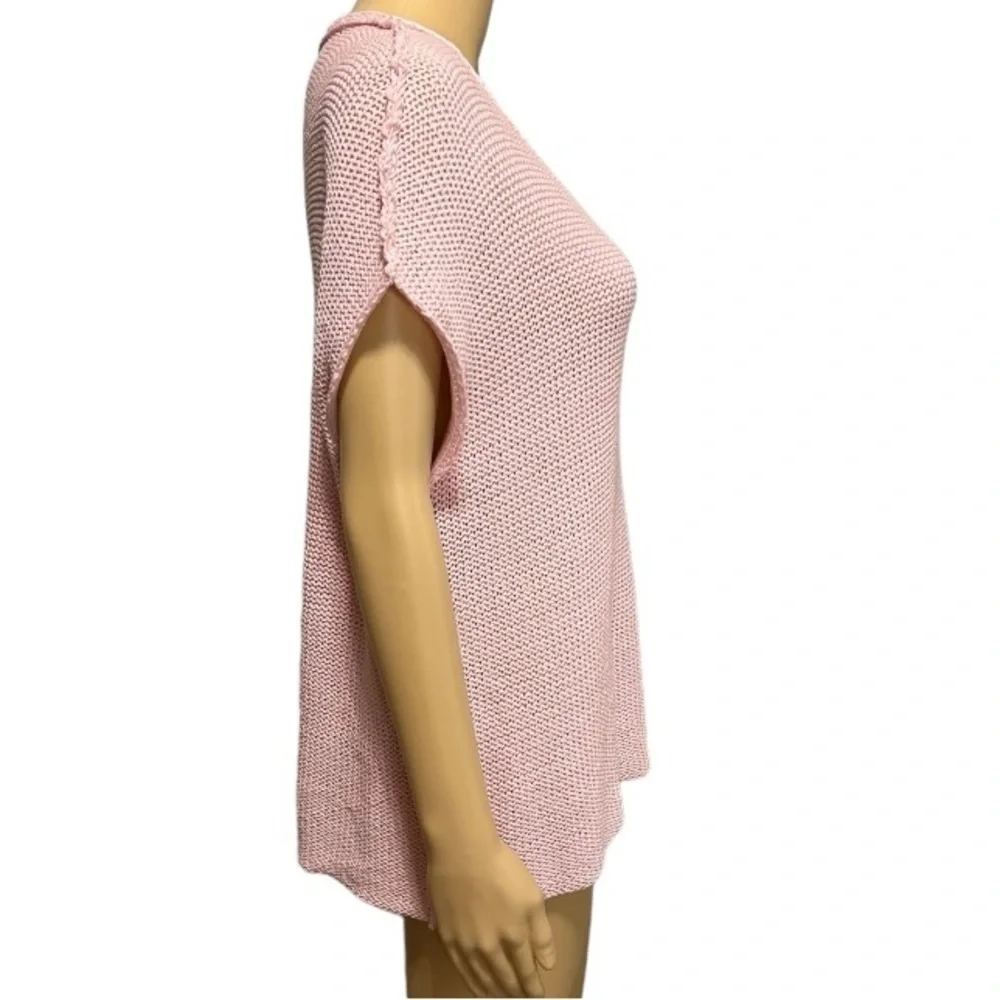 Wooden Ships Pink Beach Knitted Sweater Tee Inverted Seams Size S/M (6/8)